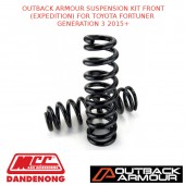 OUTBACK ARMOUR SUSPENSION KIT FRONT (EXPEDITION) FOR TOYOTA FORTUNER GENERATION 3 2015+